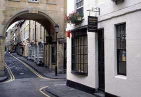 At the corner of Trim Bridge and Trim Street, the former premises of Smith and Cruse, still in trade as Trim Bridge Galleries when this photograph was made.